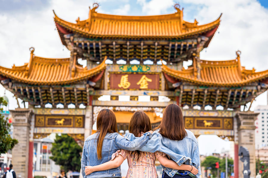 amigas viajando por china